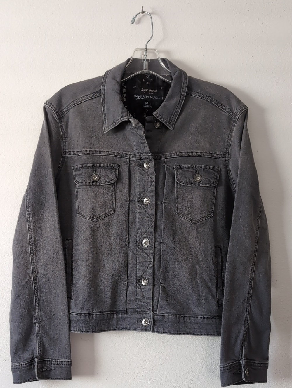 Lee Platinum Label Gray Denim Jacket M